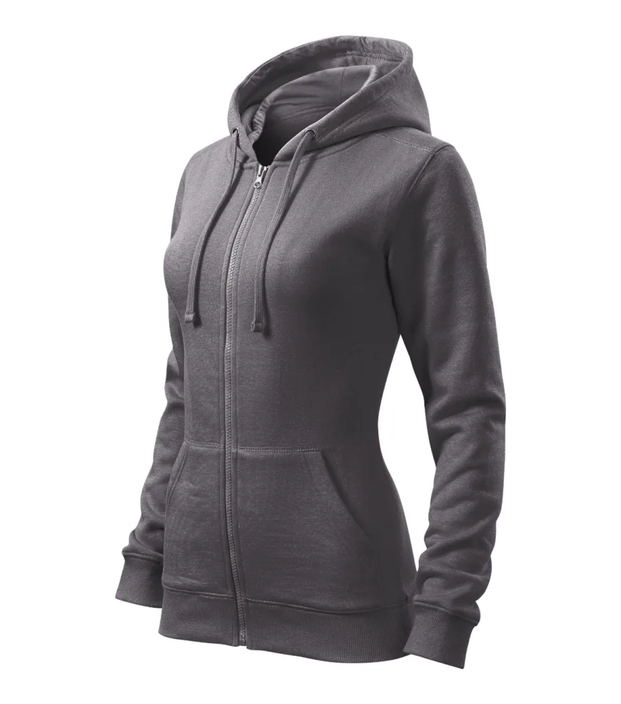 Mikina MALFINI Trendy Zipper 411, dámská, ocelově šedá