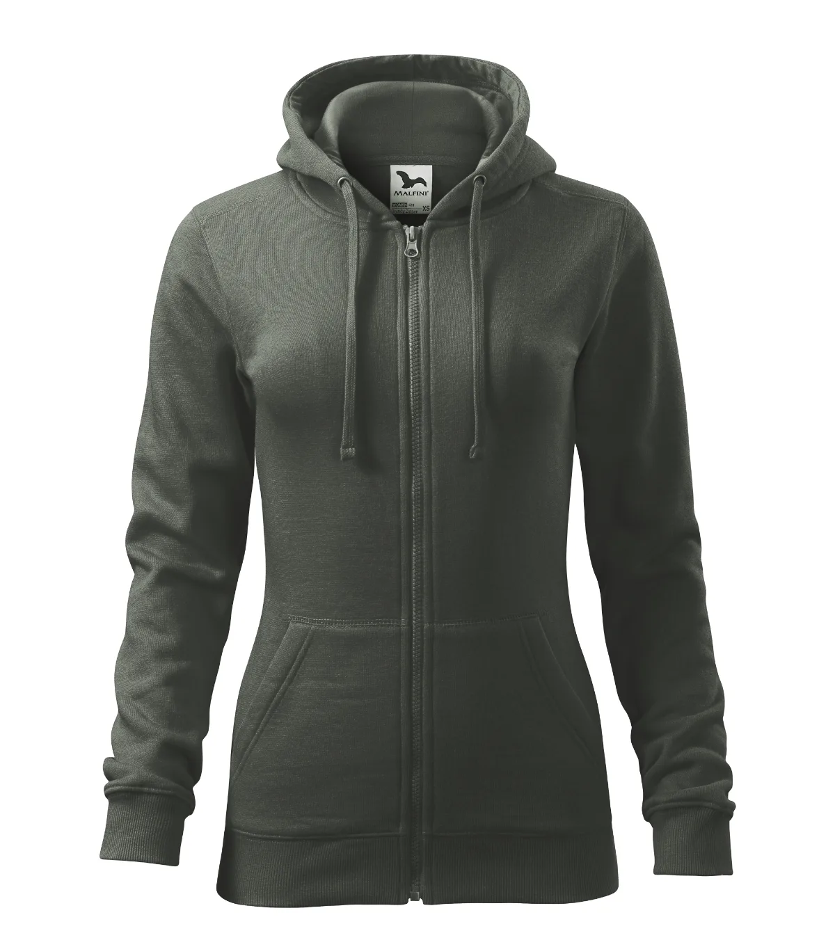 Mikina MALFINI Trendy Zipper 411, dámská, tmavá břidlice - Obrázek 2