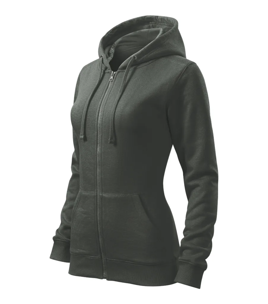Mikina MALFINI Trendy Zipper 411, dámská, tmavá břidlice