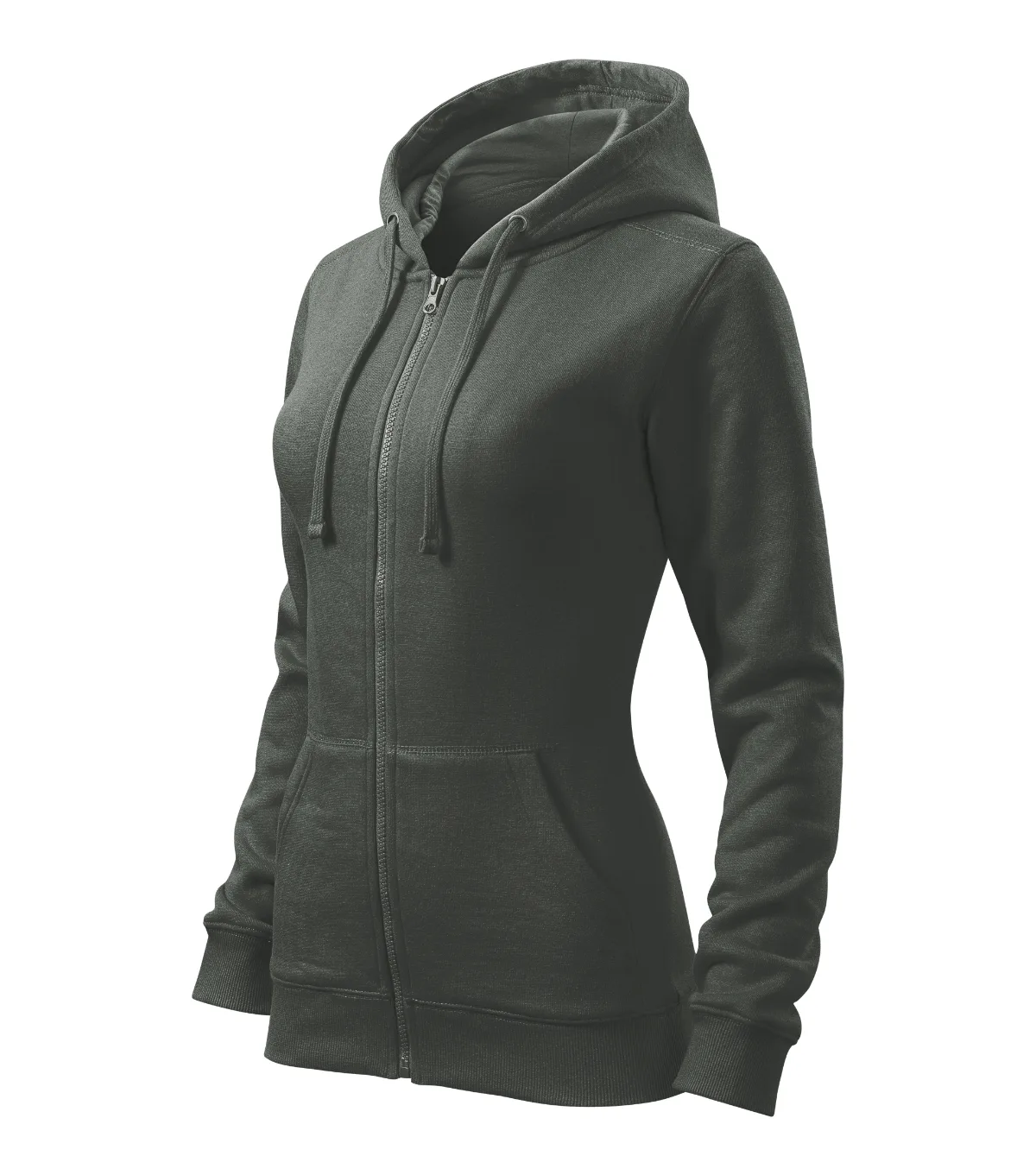 Mikina MALFINI Trendy Zipper 411, dámská, tmavá břidlice