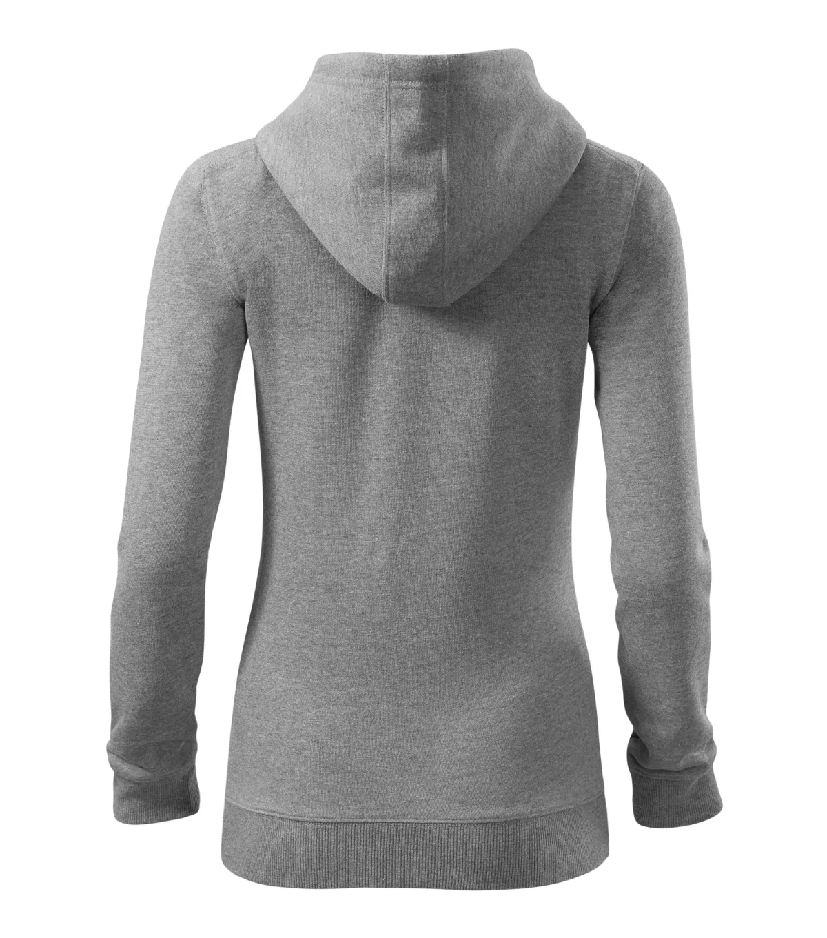 Mikina MALFINI Trendy Zipper 411, dámská, tmavě šedý melír - Obrázek 3