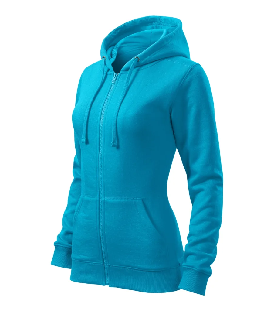 Mikina MALFINI Trendy Zipper 411, dámská, tyrkysová