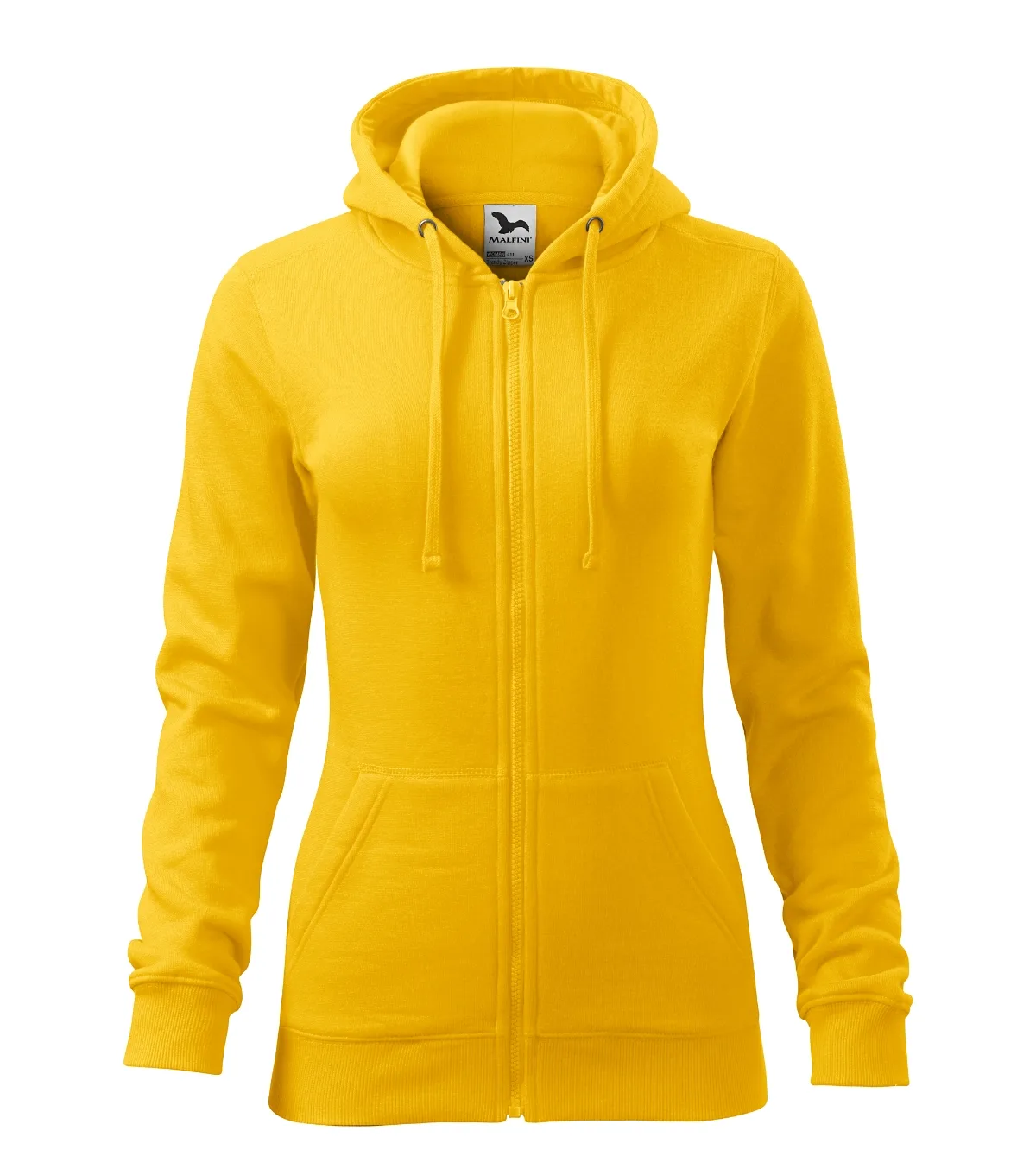 Mikina MALFINI Trendy Zipper 411, dámská, žlutá - Obrázek 2