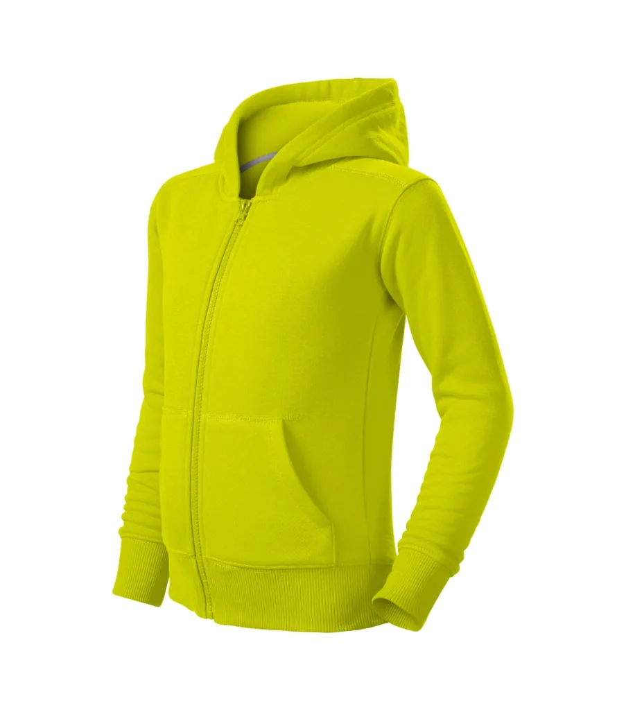 Mikina MALFINI Trendy Zipper 412, dětská, limetková