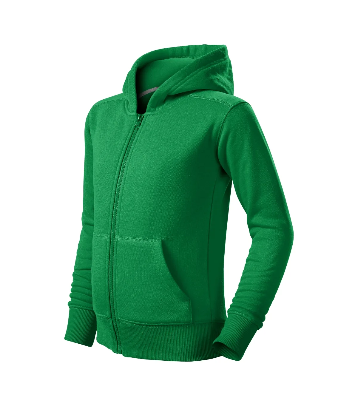 Mikina MALFINI Trendy Zipper 412, dětská, středně zelená