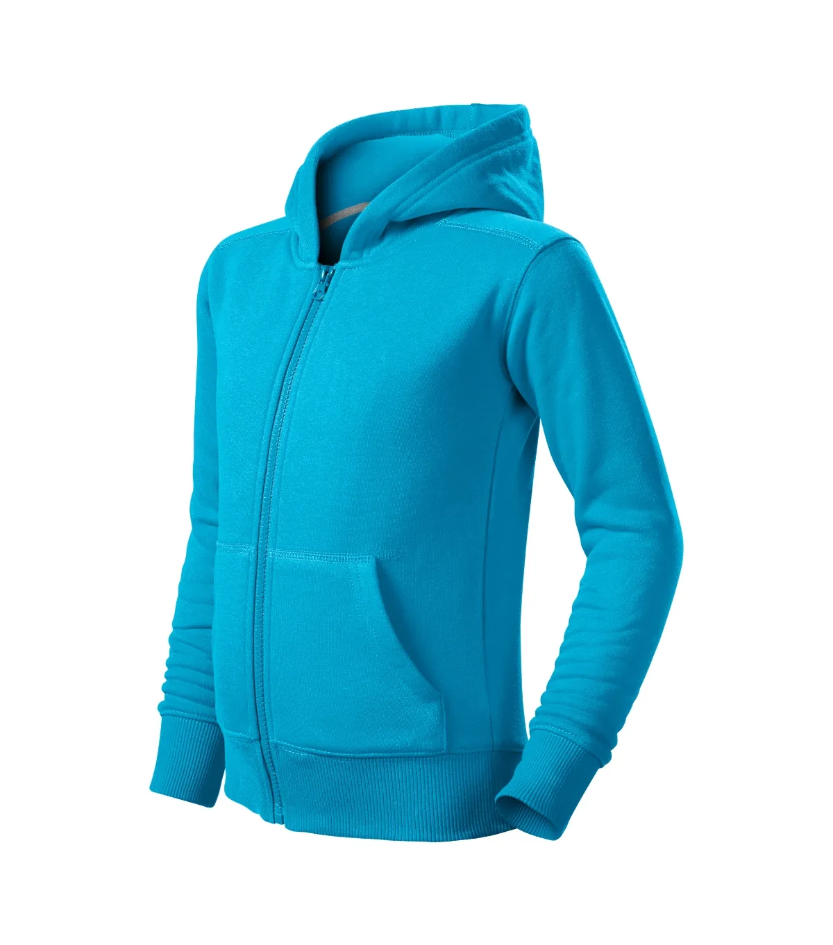 Mikina MALFINI Trendy Zipper 412, dětská, tyrkysová