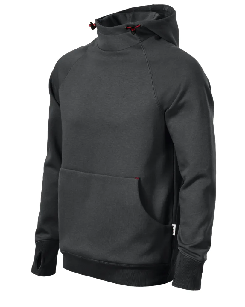 Mikina RIMECK Vertex Hoodie W43, pánská, ebony gray