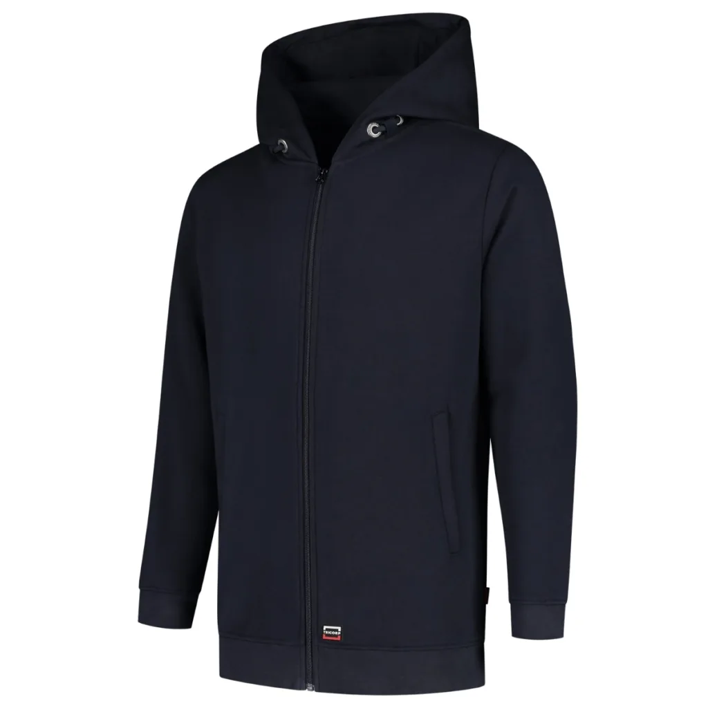 Mikina TRICORP Hooded Sweat Jacket Washable 60°C T44, unisex, námořní modrá