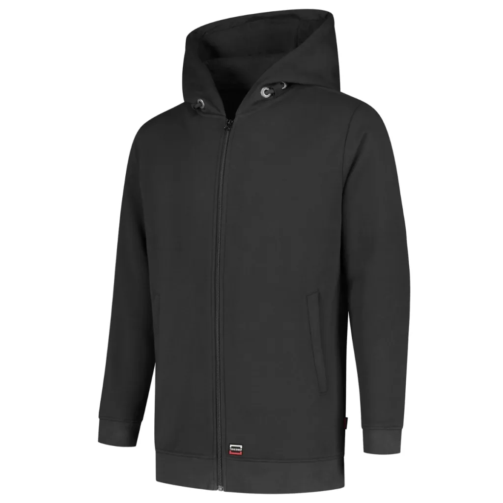 Mikina TRICORP Hooded Sweat Jacket Washable 60°C T44, unisex, tmavě šedá
