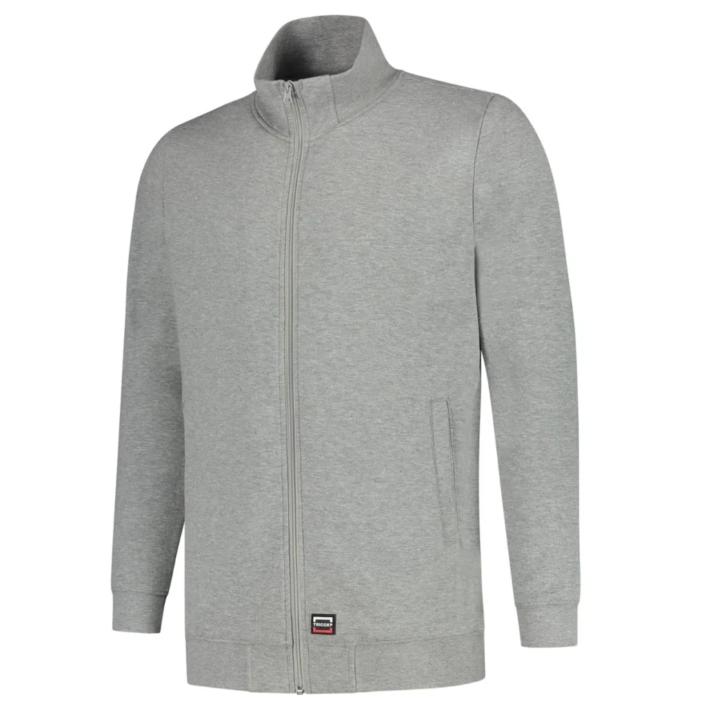 Mikina TRICORP Sweat Jacket Washable 60 °C T45, unisex, grey melange