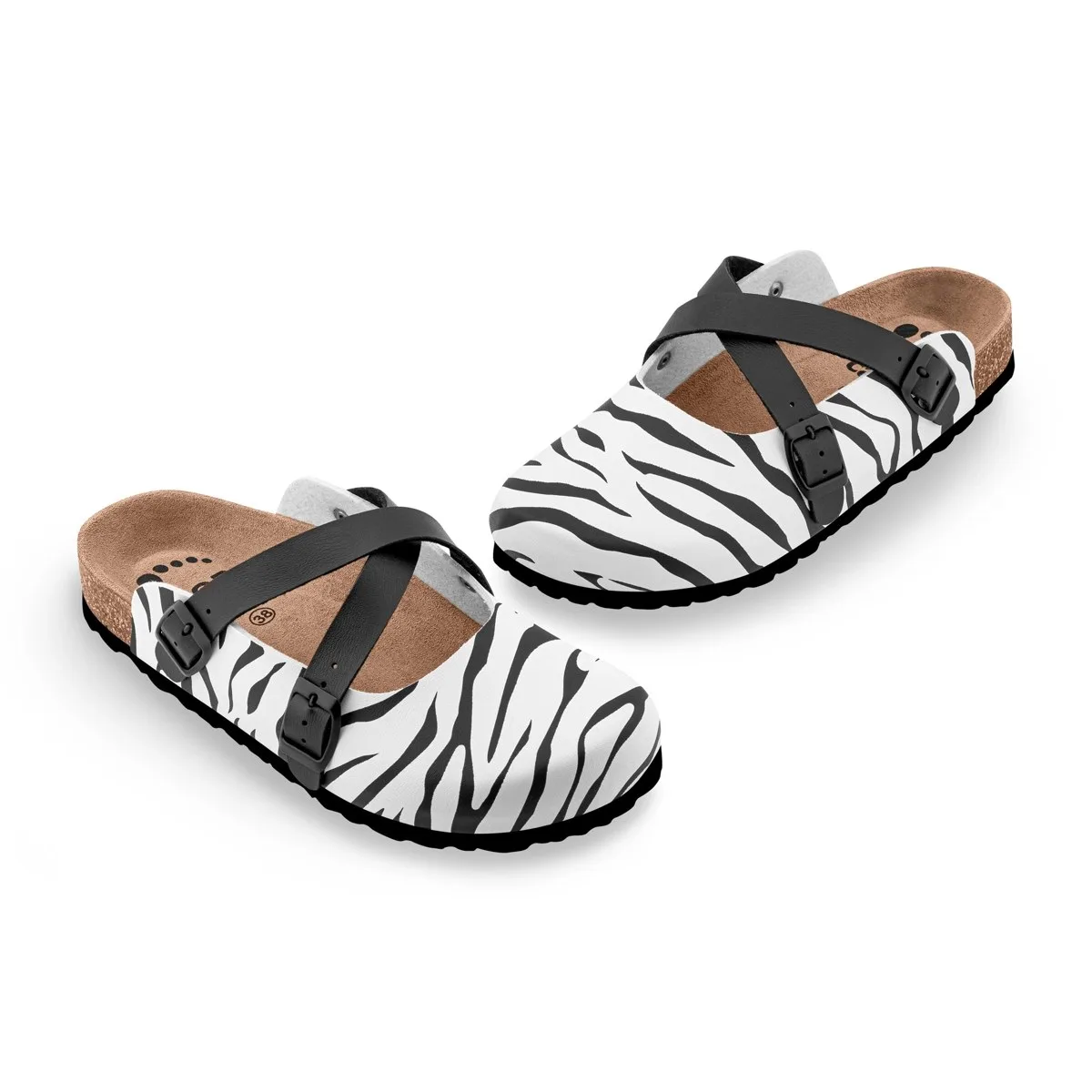 Pantofle FORcare 101066, bílá – zebra