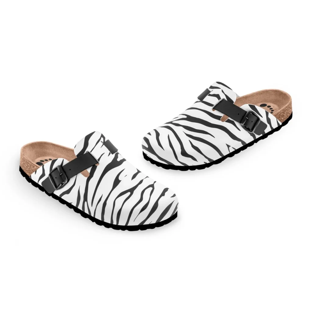 Pantofle FORcare 102066, bílá – zebra