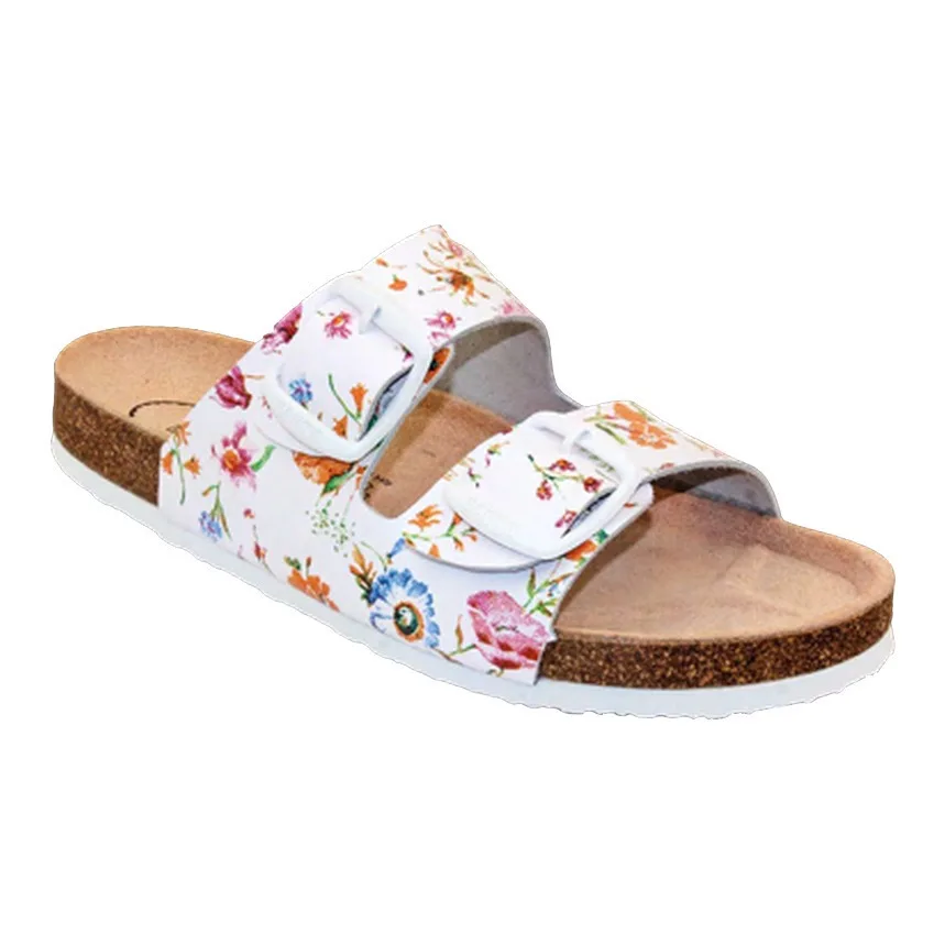 Pantofle SANTÉ D/21N/FLORA/BP BÍLÁ