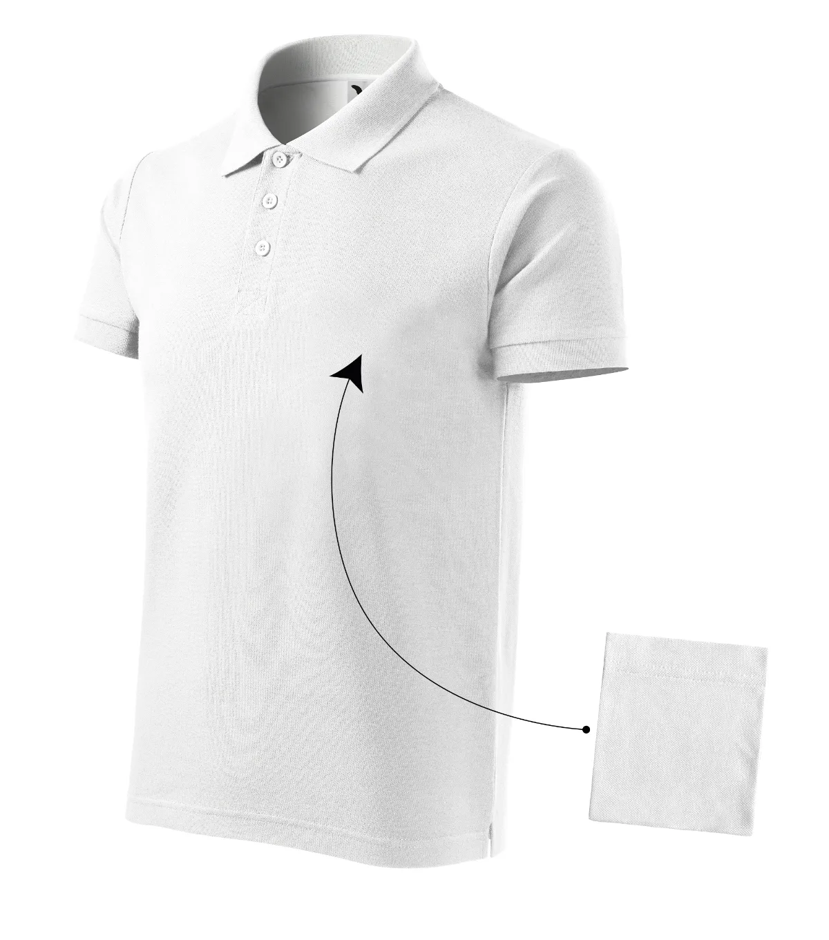 Polokošile MALFINI Cotton 212, pánská, bílá