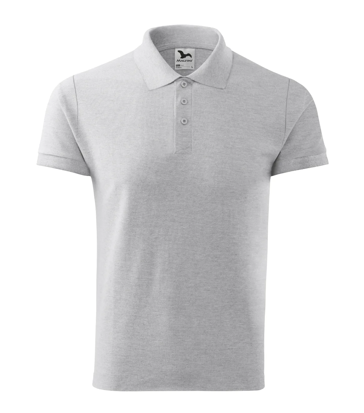 Polokošile MALFINI Cotton 212, pánská, světle šedý melír - Obrázek 2