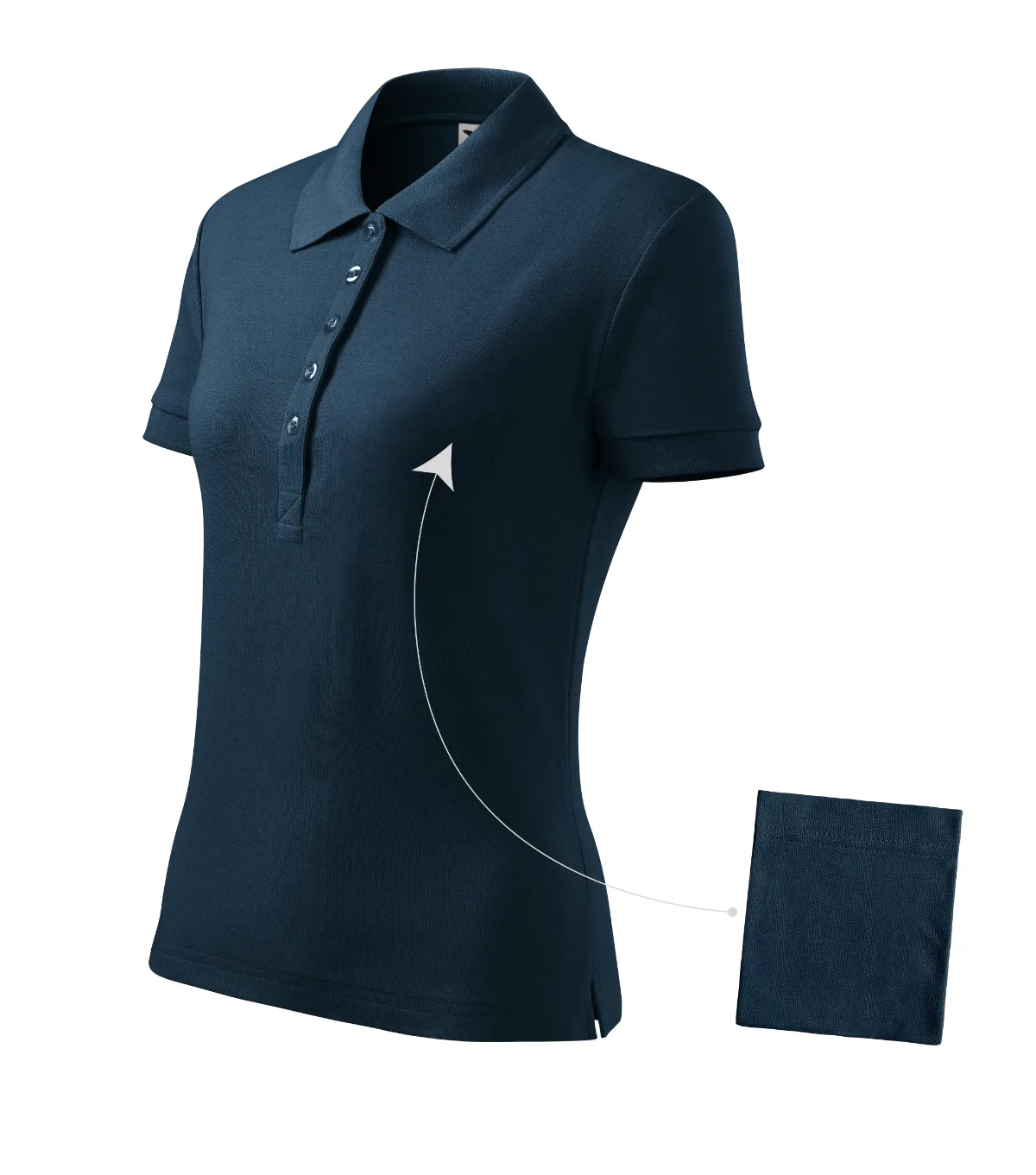 Polokošile MALFINI Cotton 213, dámská, námořní modrá