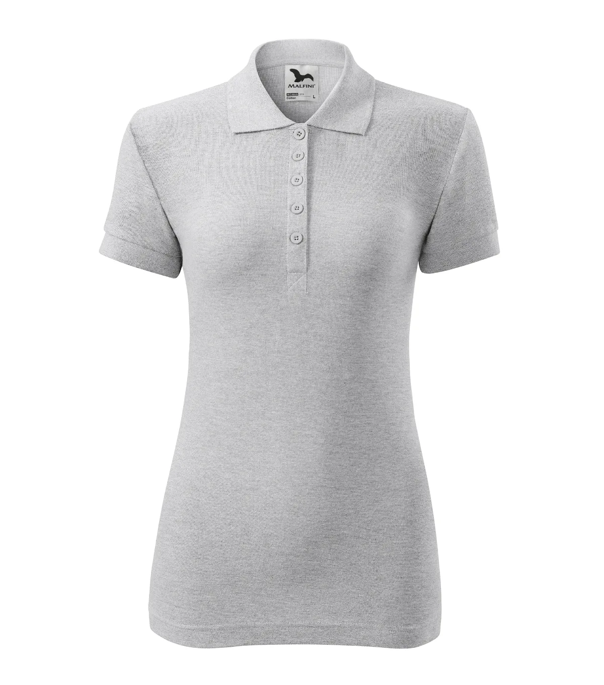 Polokošile MALFINI Cotton 213, dámská, světle šedý melír - Obrázek 2