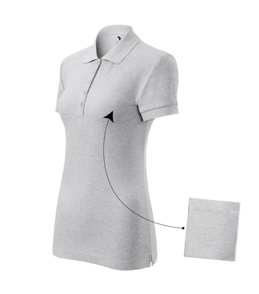 Polokošile MALFINI Cotton 213, dámská, světle šedý melír