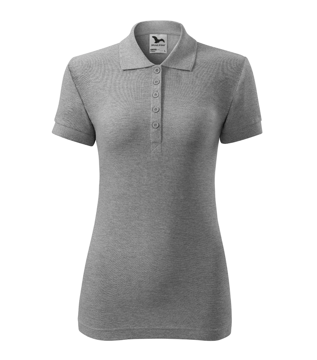 Polokošile MALFINI Cotton 213, dámská, tmavě šedý melír - Obrázek 2