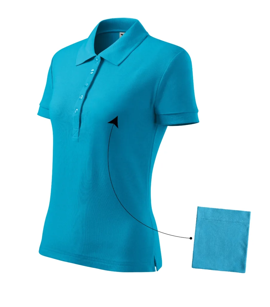 Polokošile MALFINI Cotton 213, dámská, tyrkysová
