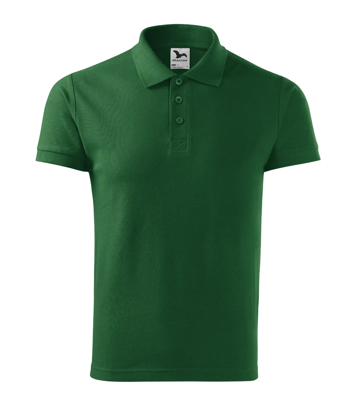 Polokošile MALFINI Cotton Heavy 215, pánská, lahvově zelená - Obrázek 2