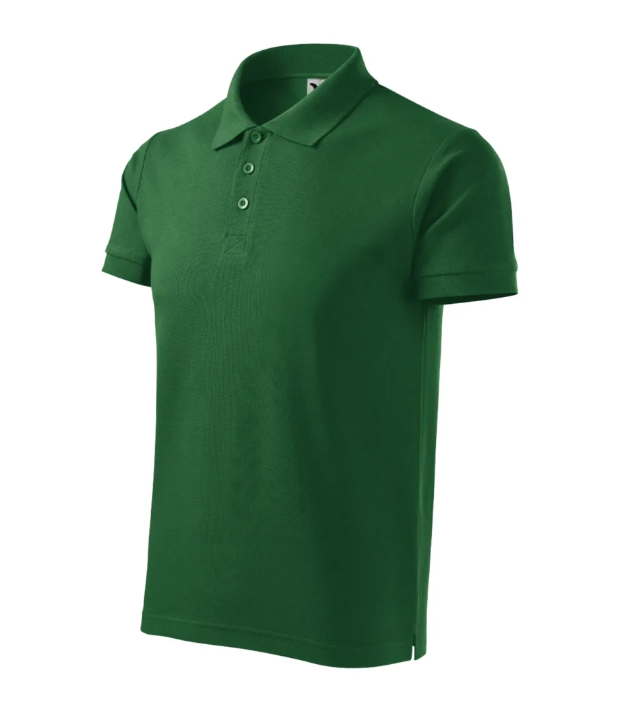Polokošile MALFINI Cotton Heavy 215, pánská, lahvově zelená