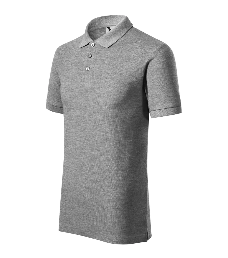 Polokošile MALFINI Cotton Heavy 215, pánská, tmavě šedý melír