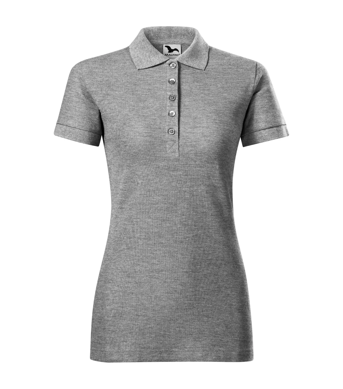 Polokošile MALFINI Cotton Heavy 216, dámská, tmavě šedý melír - Obrázek 2