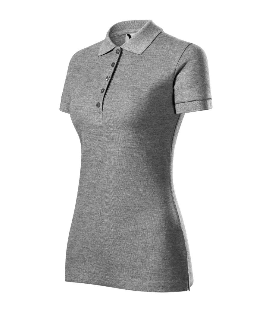 Polokošile MALFINI Cotton Heavy 216, dámská, tmavě šedý melír