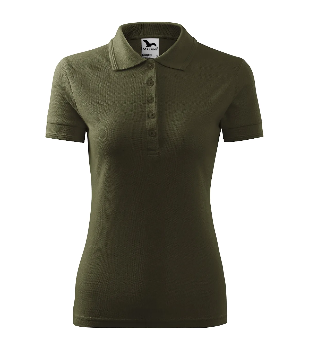 Polokošile MALFINI Pique Polo 210, dámská, military - Obrázek 2
