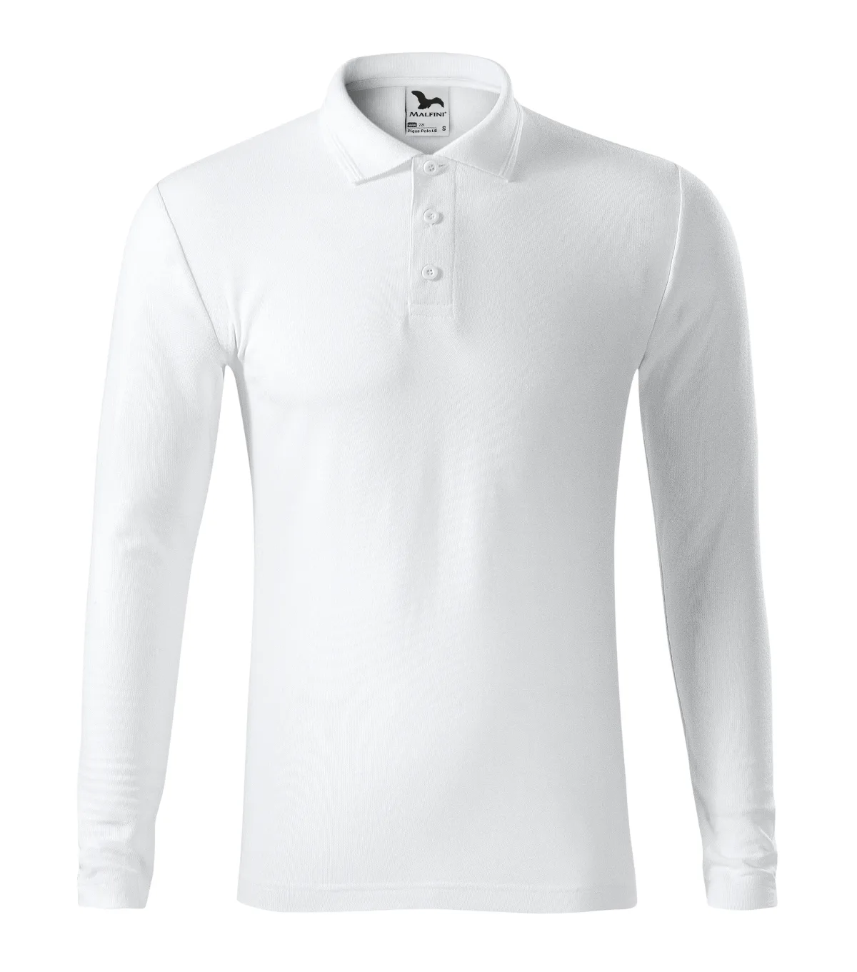Polokošile MALFINI Pique Polo LS 221, pánská, bílá - Obrázek 2
