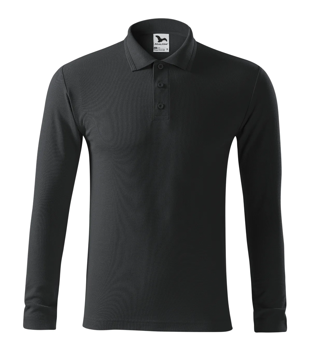 Polokošile MALFINI Pique Polo LS 221, pánská, ebony gray - Obrázek 2