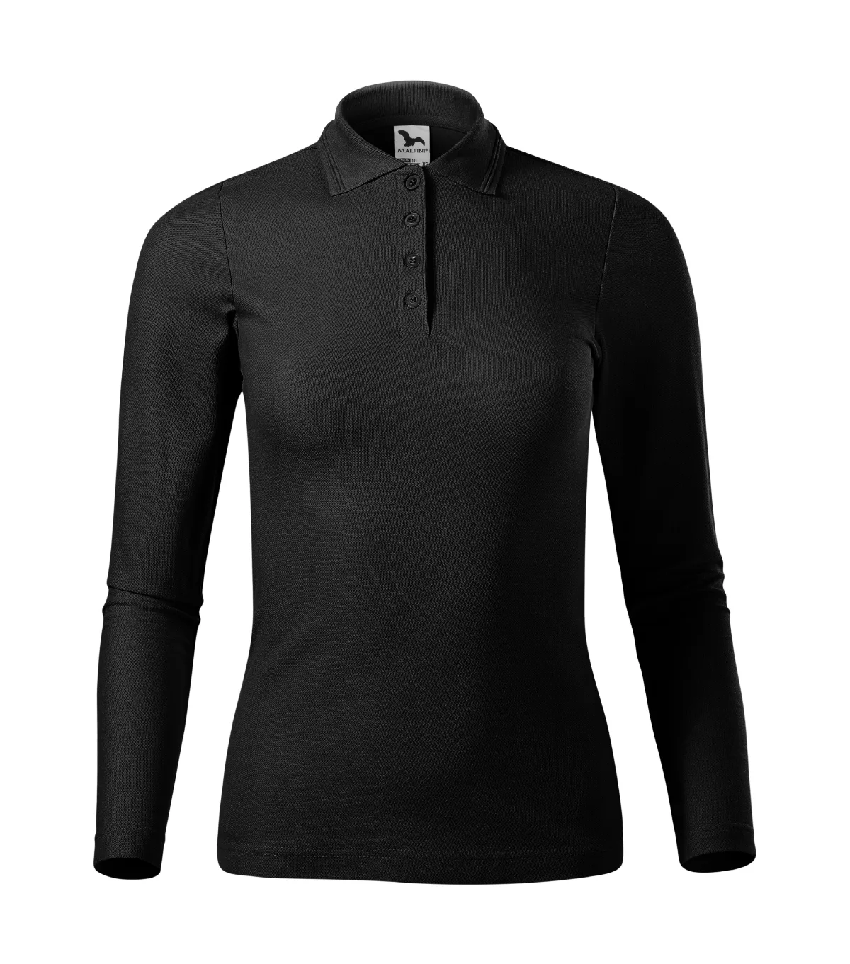Polokošile MALFINI Pique Polo LS 231, dámská, černá - Obrázek 2