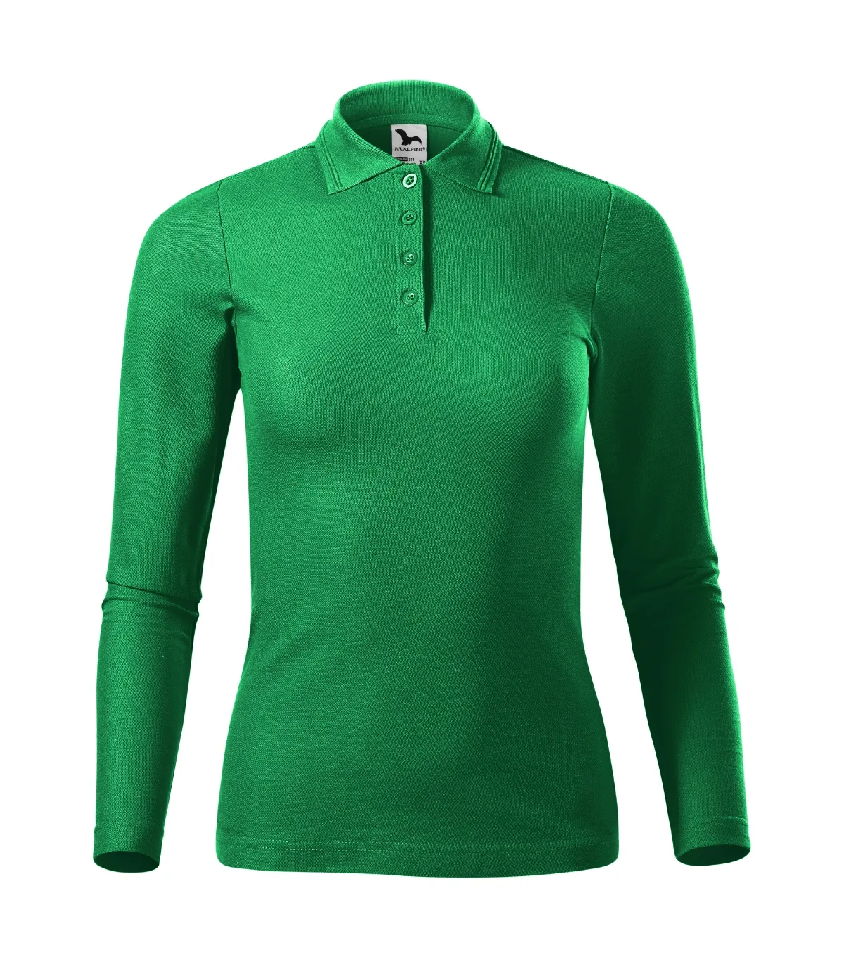 Polokošile MALFINI Pique Polo LS 231, dámská, středně zelená - Obrázek 2