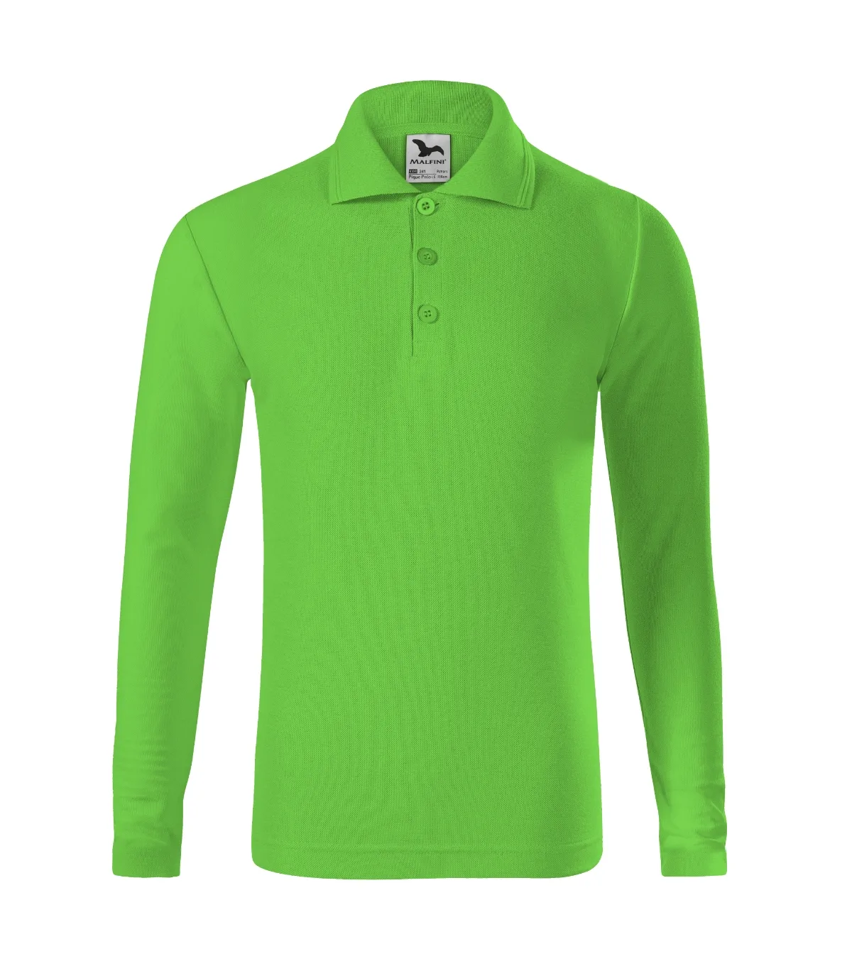 Polokošile MALFINI Pique Polo LS 241, dětská, apple green - Obrázek 2