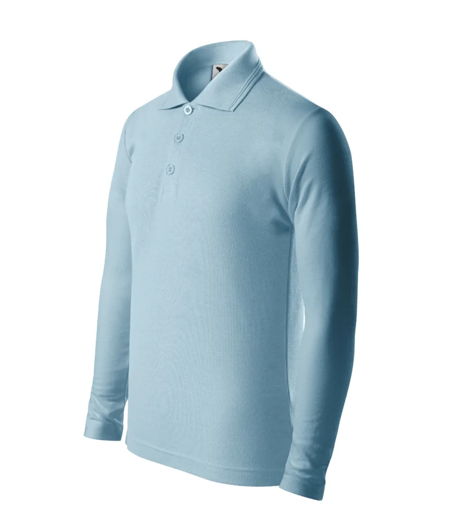 Polokošile MALFINI Pique Polo LS 241, dětská, nebesky modrá