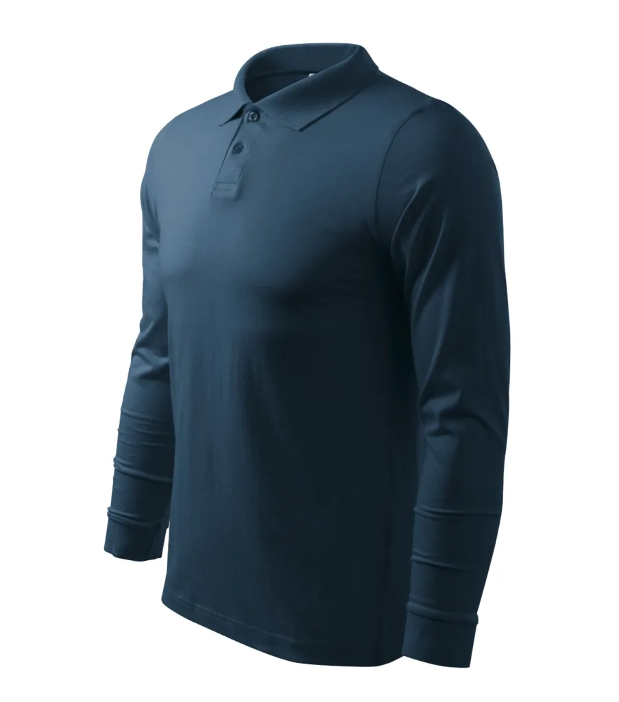 Polokošile MALFINI Single J. LS 211, pánská, námořní modrá