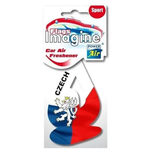 Power Air Imagine papírový osvěžovač Flag CZ Extra