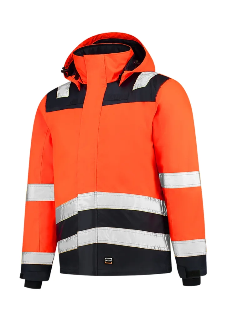 Pracovní bunda TRICORP Midi Parka High Vis Bicolor T51, unisex, fluorescenční oranžová