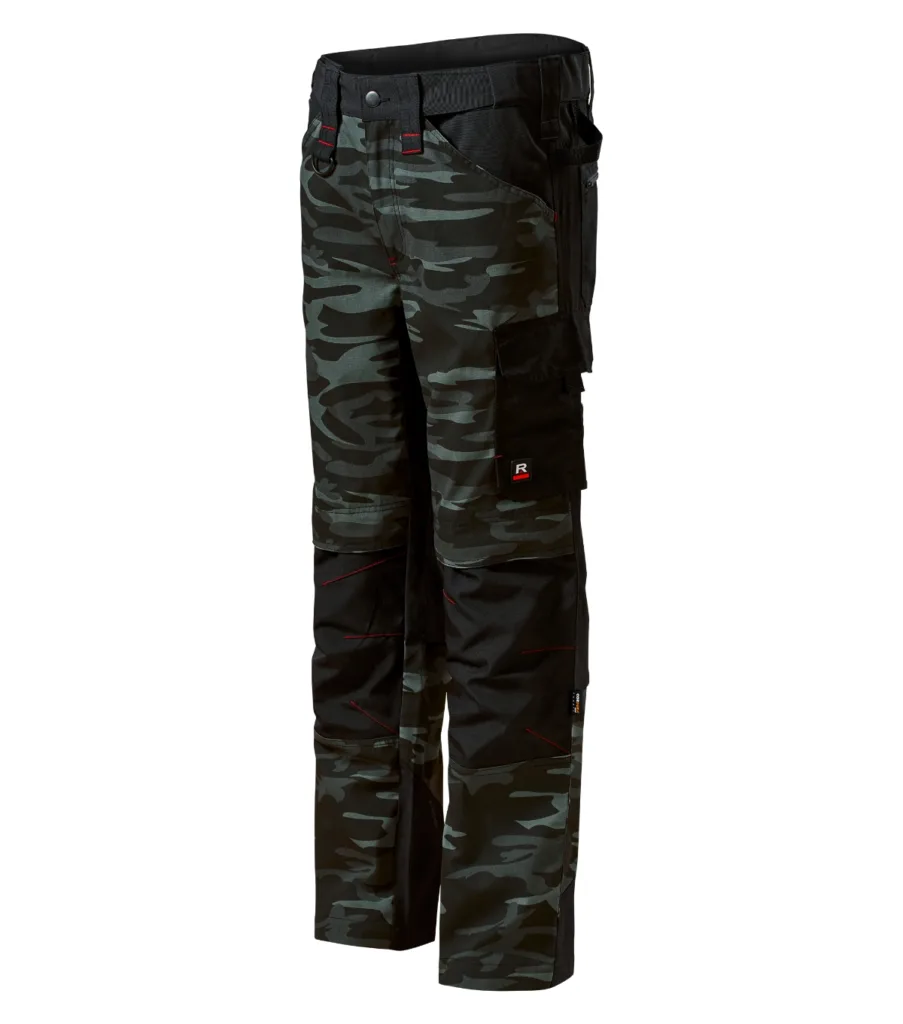 Pracovní kalhoty RIMECK Vertex Camo W09, pánské, camouflage dark gray