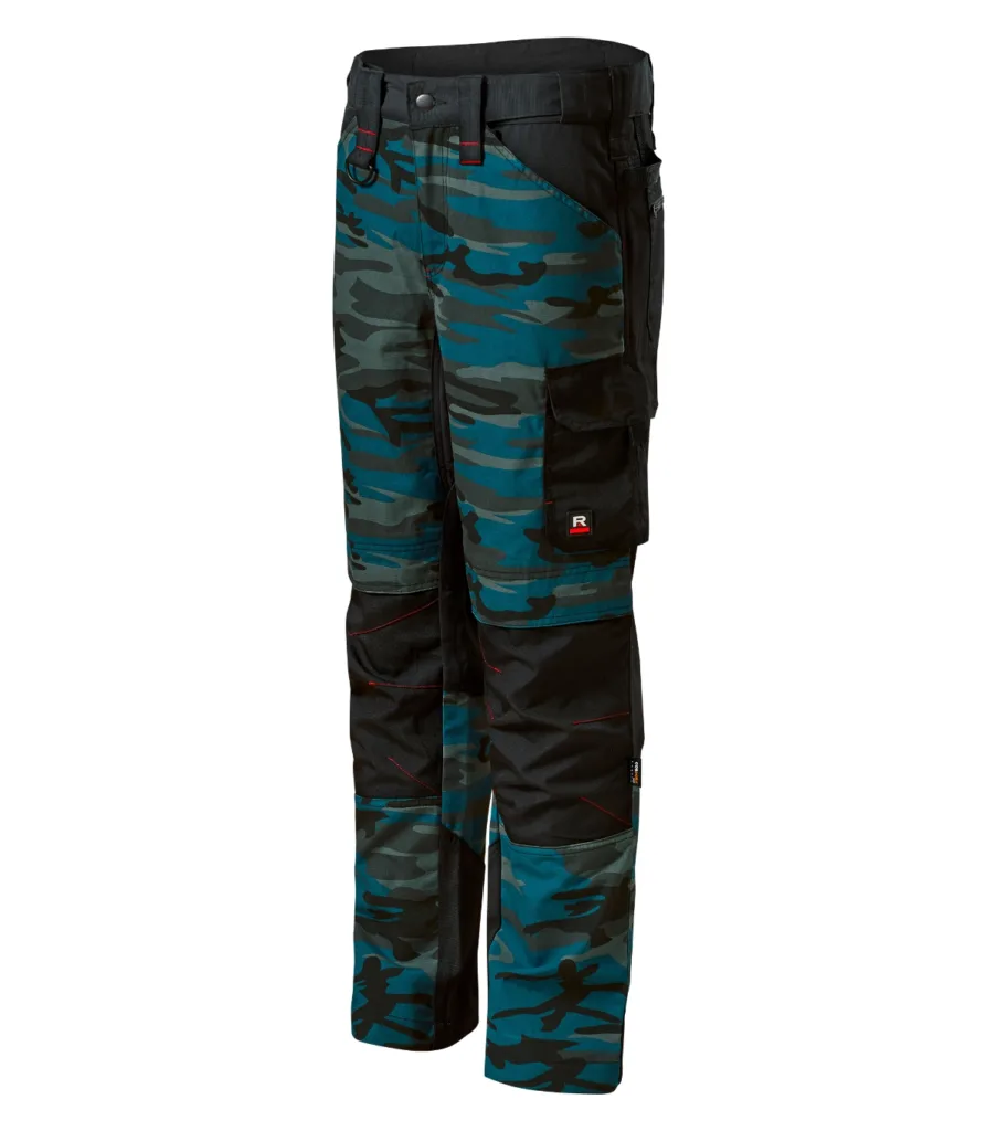 Pracovní kalhoty RIMECK Vertex Camo W09, pánské, camouflage petrol