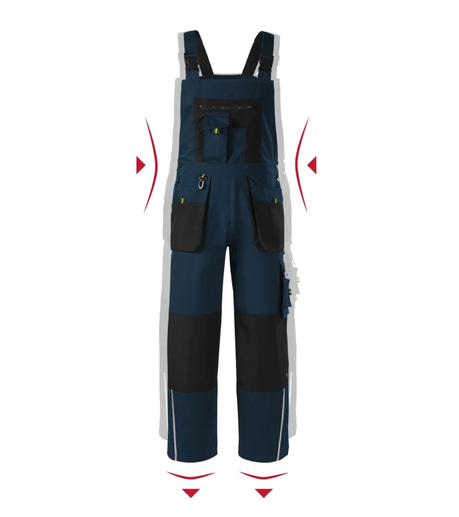 Pracovní kalhoty s laclem RIMECK Ranger W04, pánské, námořní modrá