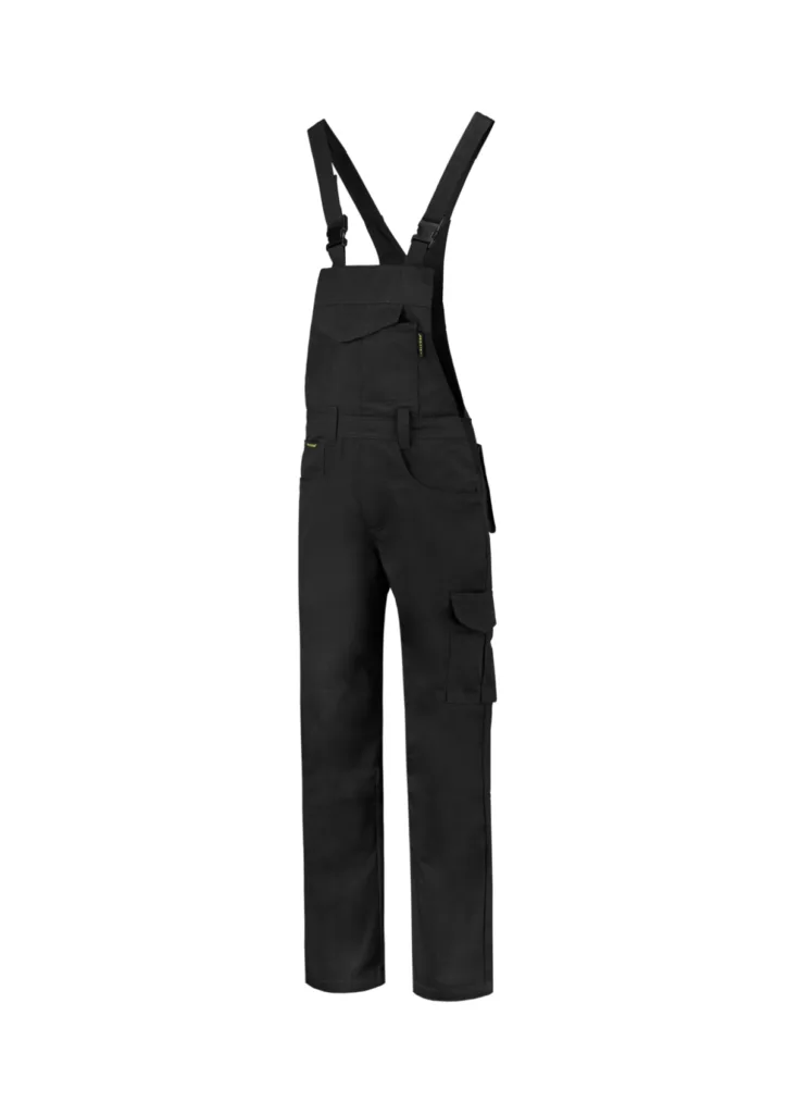 Pracovní kalhoty s laclem TRICORP Dungaree Overall Industrial T66, unisex, černá