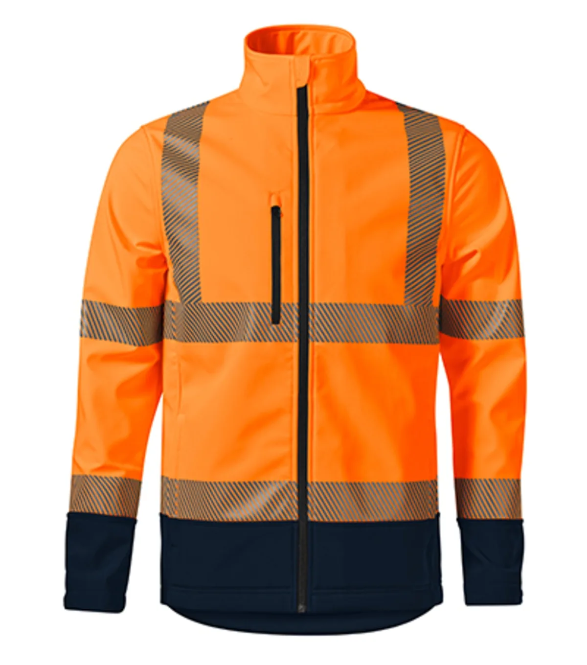 Softshellová bunda RIMECK HV Drop 5V3, unisex, fluorescenční oranžová - Obrázek 2