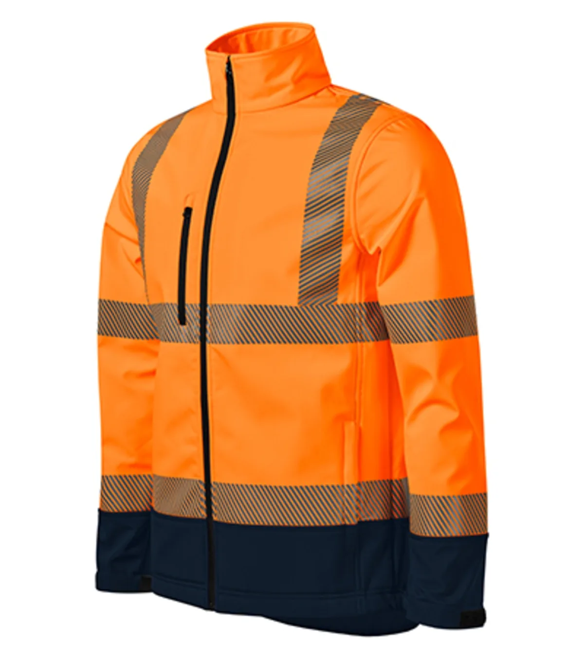 Softshellová bunda RIMECK HV Drop 5V3, unisex, fluorescenční oranžová