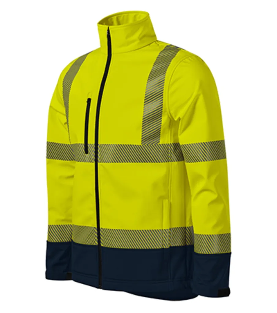 Softshellová bunda RIMECK HV Drop 5V3, unisex, fluorescenční žlutá