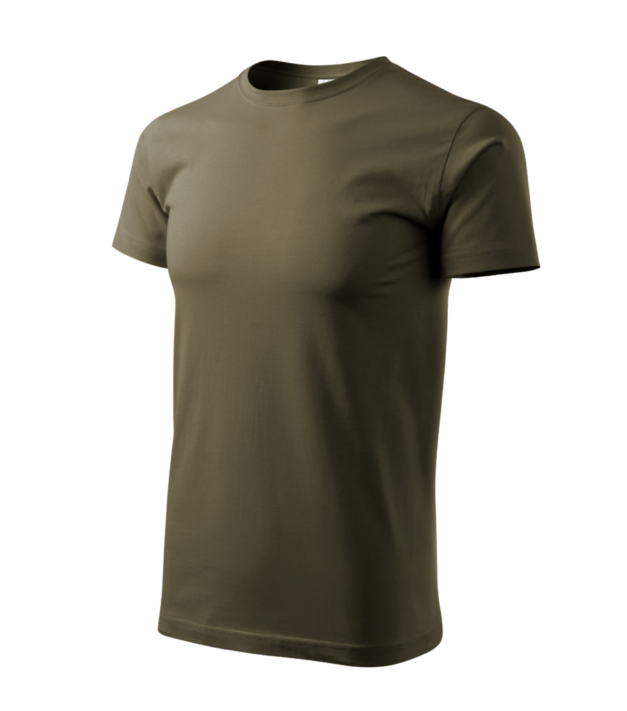 Tričko MALFINI Basic 129, pánské, army