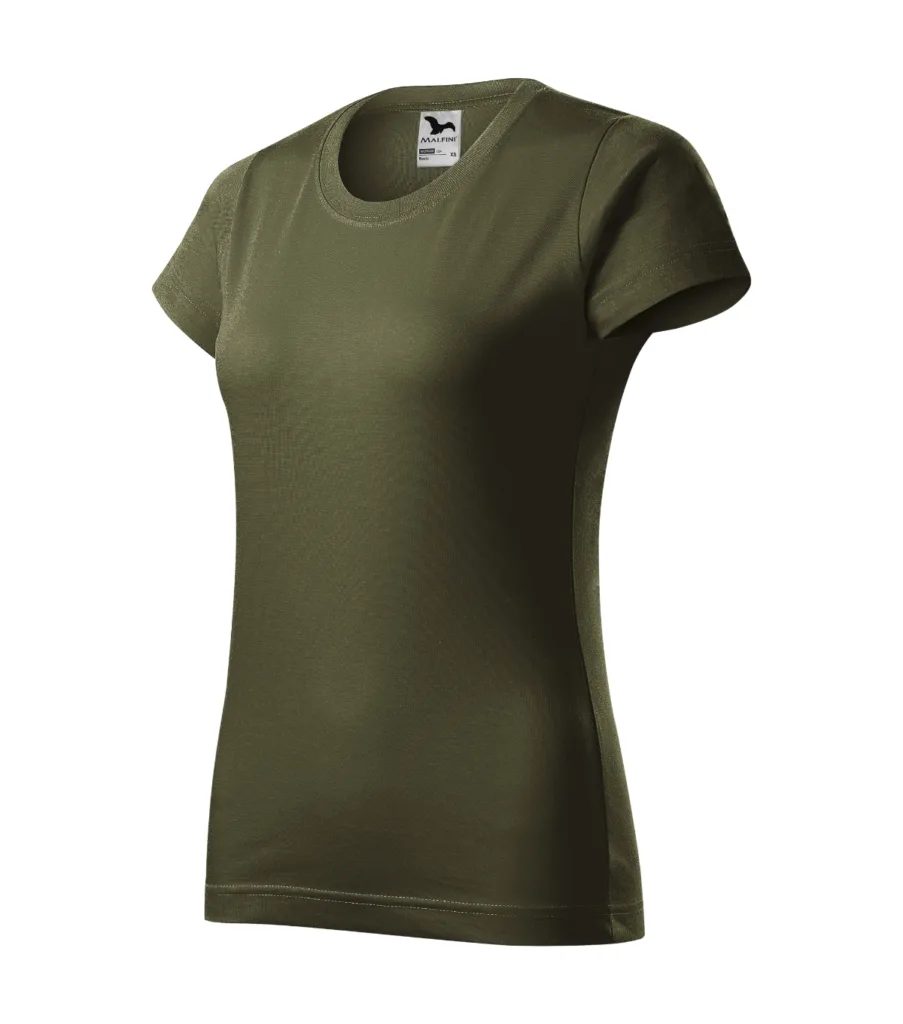 Tričko MALFINI Basic 134, dámské, military