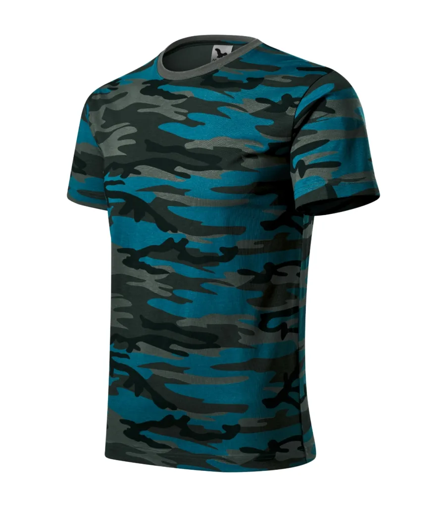 Tričko MALFINI Camouflage 144, unisex, camouflage petrol