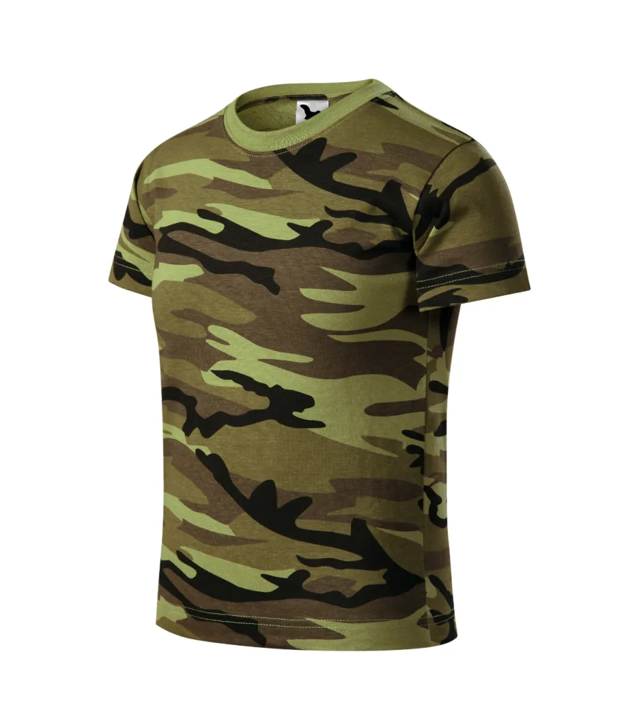 Tričko MALFINI Camouflage 149, dětské, camouflage green